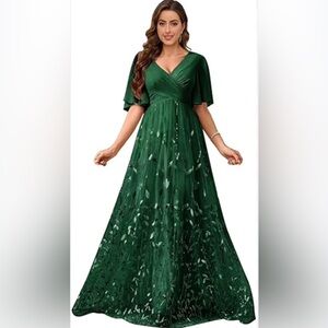Elegant Green Evening Gown